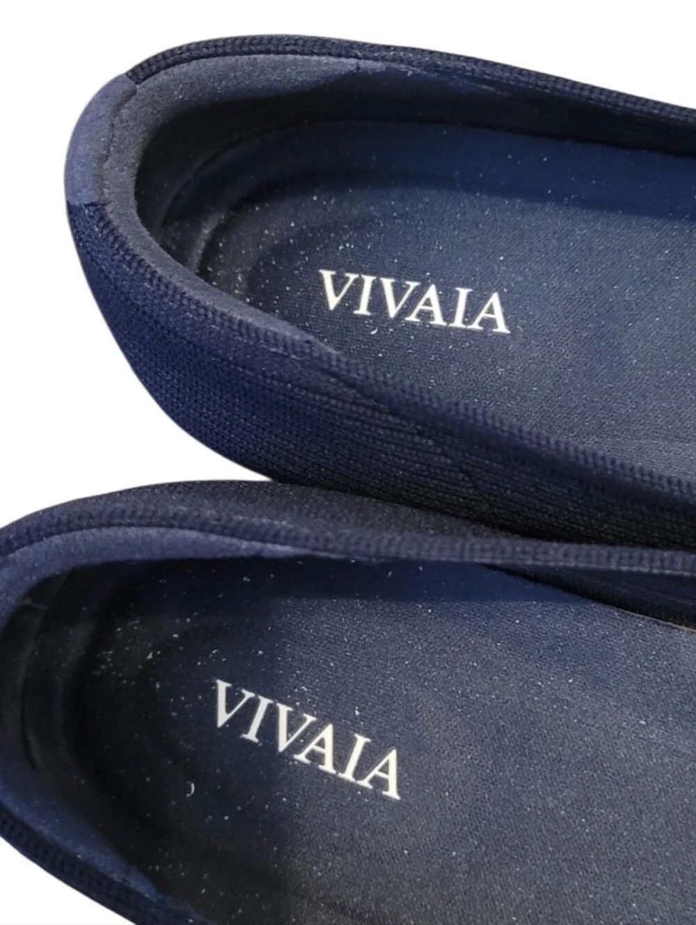 Vivaia Margot Square Toe Navy Knit Slip-On Flats Size 37/US 6.5 - Picture 6 of 6